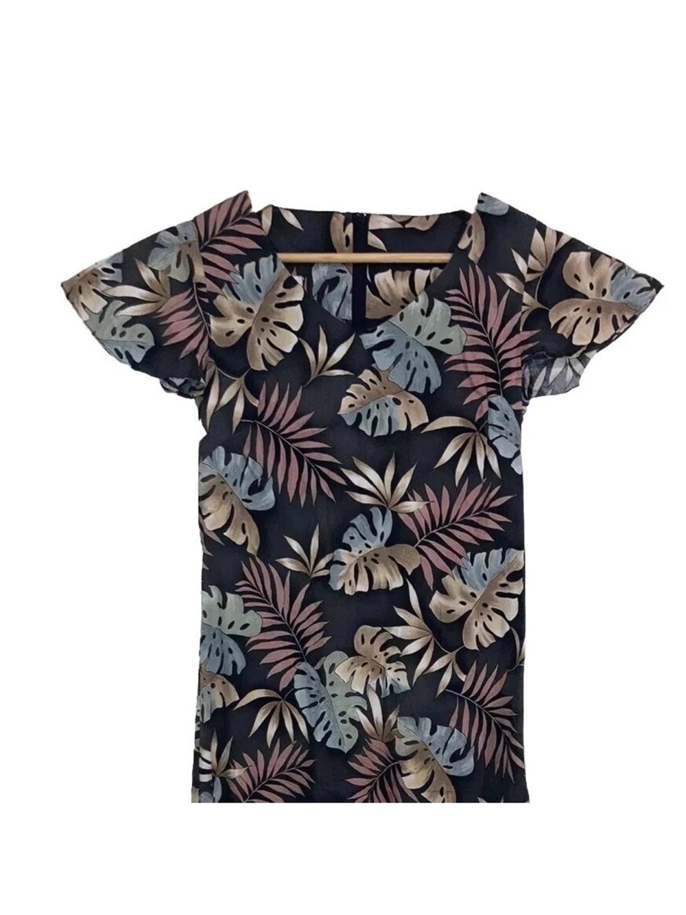 Vtg Tori Richard Black Floral Hawaiian Maxi MooMoo Dress XS